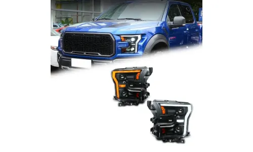 Фары передние LED с ходовыми огнями для Ford Raptor F-150 (2015-2020), комплект, комплект, FT Carlight Carlight — фото 1