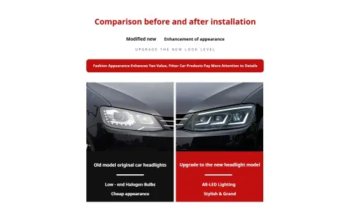 Фары передние LED с ходовыми огнями для VW Sharan (2012-2019), комплект, комплект, FT Carlight Carlight — фото 7
