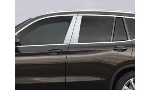 Накладки стоек дверей из нержавеющей стали 4 шт отделка двери QAA для BMW X3 2018-2020 — фото 1