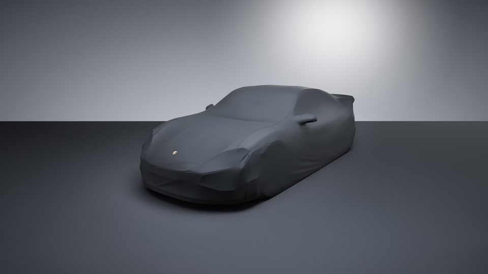 Уличный чехол кузова Outdoor Plus, чёрный для Porsche Taycan J1 II Turbo GT — фото 1