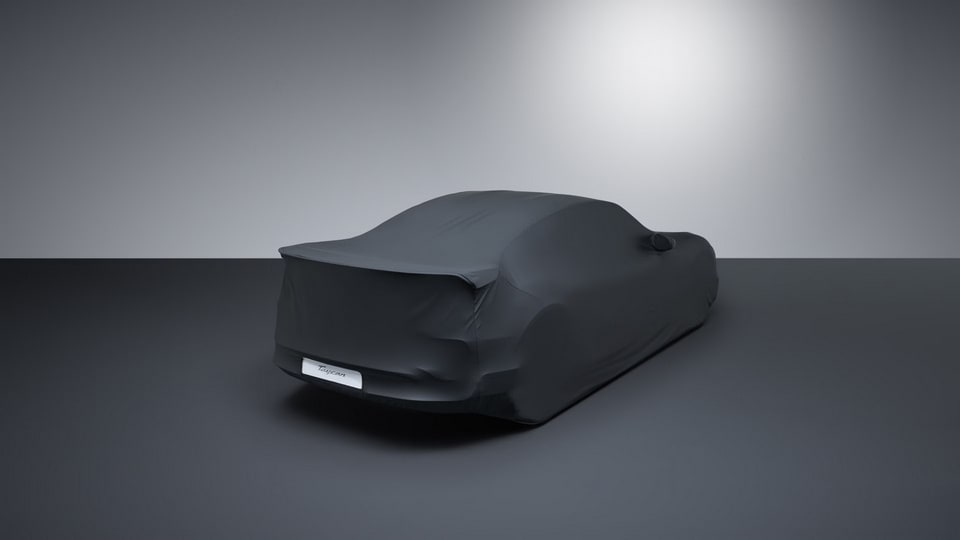 Уличный чехол кузова Outdoor Plus, чёрный для Porsche Taycan J1 II Turbo GT — фото 2