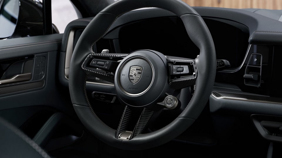 Многофункциональный руль GT Sport 375 мм, кожа и карбон, с Sport Chrono для Porsche Cayenne E3 II — фото 1