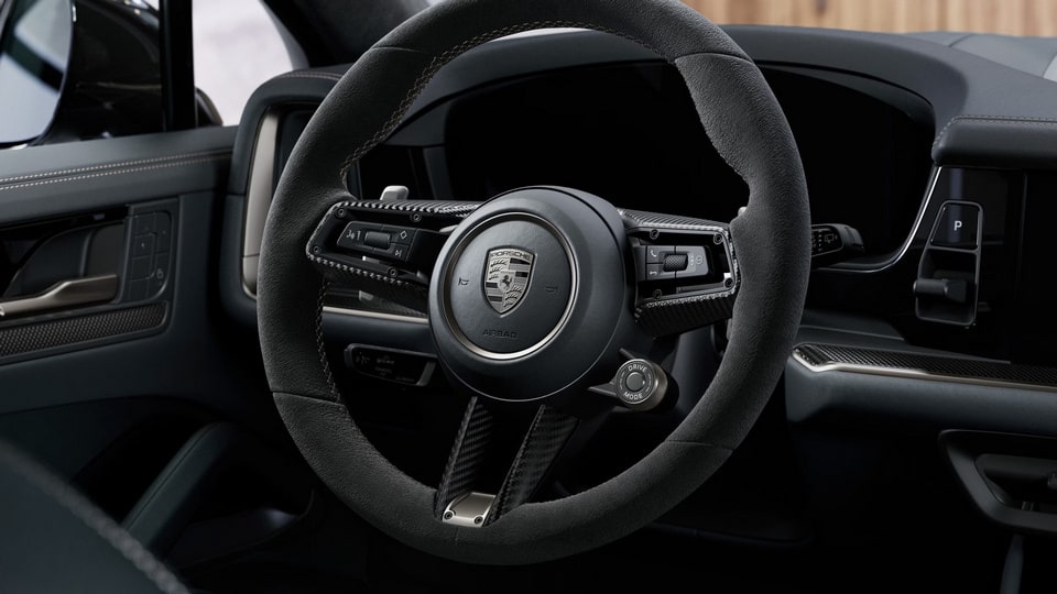 Многофункциональный руль GT Sport 375 мм, Race-Tex и карбон, с Sport Chrono для Porsche Cayenne E3 II — фото 1