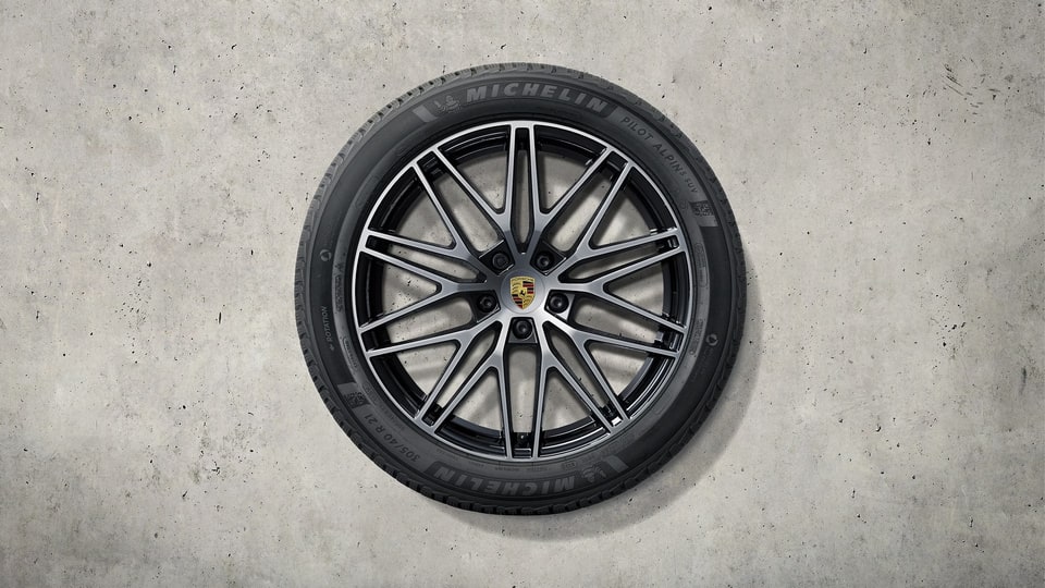 Комплект зимних колёс 21 дюймов, RS Spyder Design, чёрный глянцевый для Porsche Cayenne E3 II Coupe — фото 1