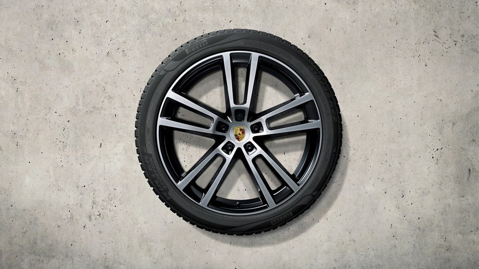 Комплект зимних колёс 22 дюймов, Sport Design, чёрный глянцевый для Porsche Cayenne E3 II Coupe — фото 1