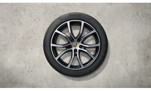 Комплект летних колёс 21 дюймов, дизайн Cayenne Exclusive Design, чёрный глянцевый для Porsche Cayenne E3 II — фото 1