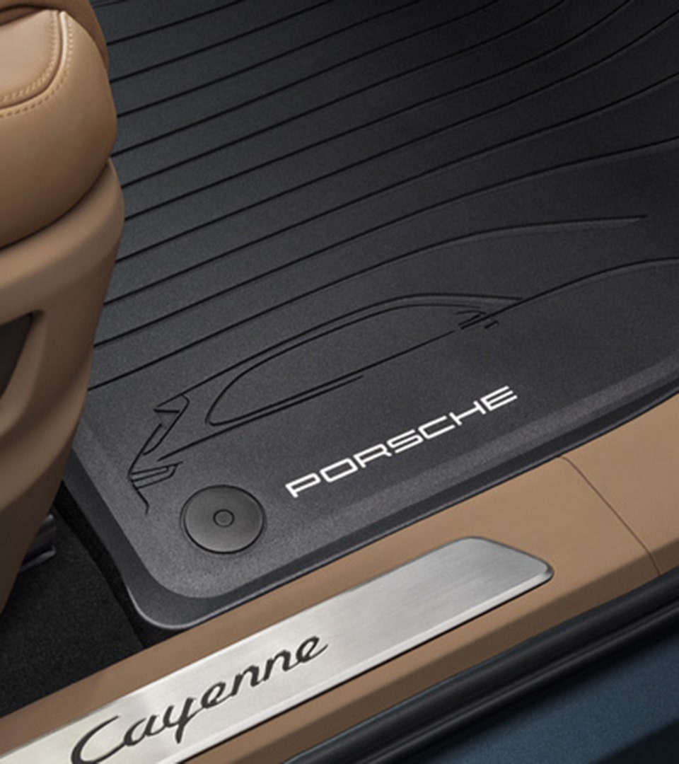Комплект всепогодных ковриков салона, 4 шт., чёрный для Porsche Cayenne E3 II — фото 1