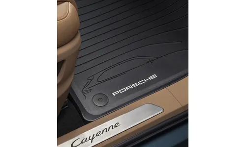 Комплект всепогодных ковриков салона, 4 шт., чёрный для Porsche Cayenne E3 II — фото 1