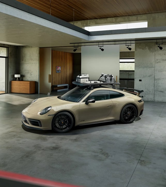 Багажная корзина на крышу, чёрная для Porsche Taycan, Macan, Cayenne, 911 — фото 3