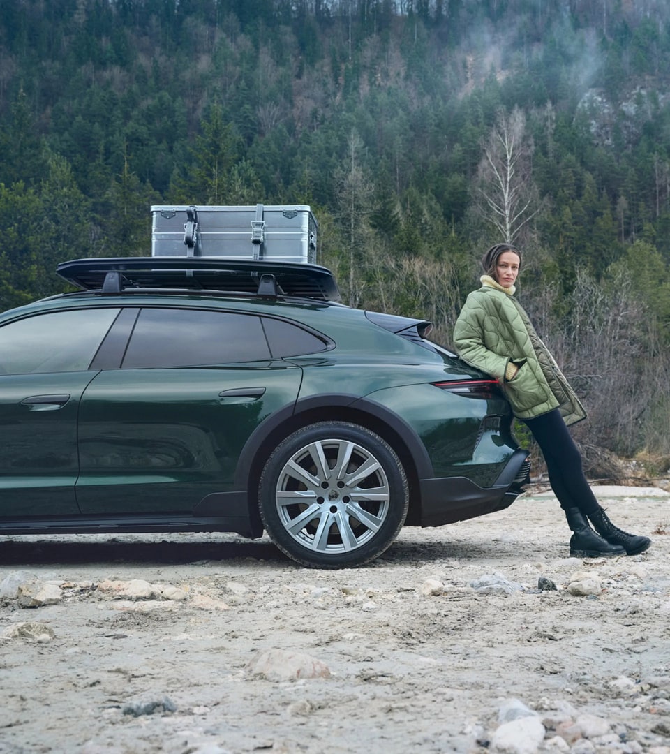 Багажная корзина на крышу, чёрная для Porsche Taycan, Macan, Cayenne, 911 — фото 4