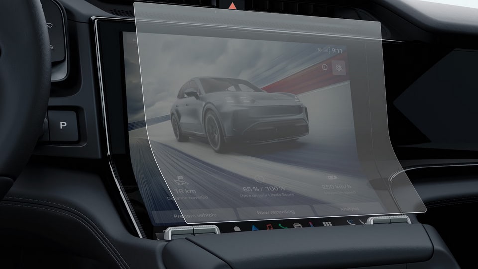 Комплект защитных плёнок экранов, матовые, без экрана пассажира для Porsche Cayenne Electric E4 — фото 1