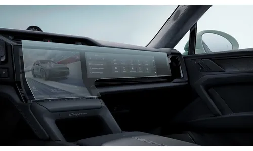 Комплект защитных плёнок экранов, матовые, с экраном пассажира для Porsche Cayenne Electric E4 — фото 1