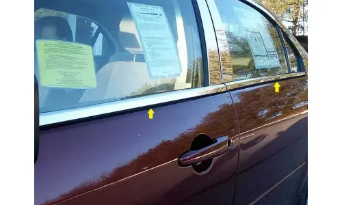 Накладки на молдинги окон из нержавеющей стали 4 шт для Ford Fusion 2006-2010 | WS46390 — фото 1