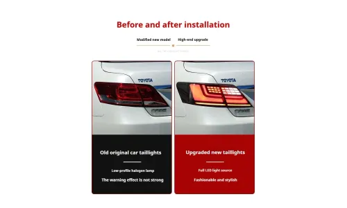 Задние LED-фонари динамический поворотник для Toyota Camry (2006-2011), комплект, комплект, FT Carlight Carlight — фото 7