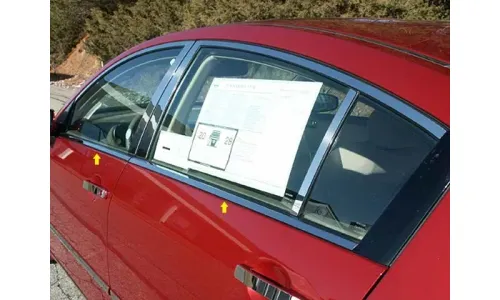Накладки на молдинги окон из нержавеющей стали 4 шт для Nissan Maxima 2004-2008 | WS24540 — фото 1
