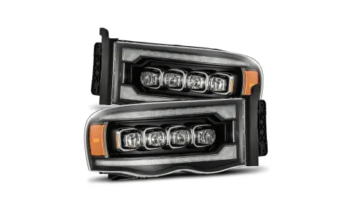 Фары проекторные светодиодные Black Nova для Dodge Ram 1500 2002–2005, AlphaRex — фото 3
