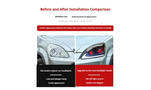 Фары передние LED с ходовыми огнями для Honda CR-V (2005-2006), комплект, комплект, FT Carlight Carlight — фото 7
