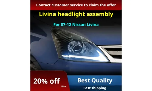Фары передние LED с ходовыми огнями для Nissan Livina (2007-2012), комплект, комплект, FT Carlight Carlight — фото 2