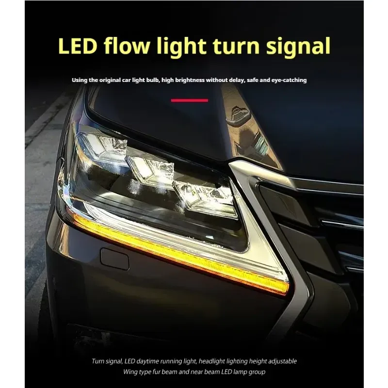 Фары передние LED с ходовыми огнями для Lexus LX570 (2016-2020), комплект, комплект, FT Carlight Carlight — фото 2