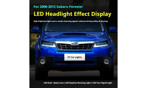 Фары передние LED с ходовыми огнями для Subaru Forester (2008-2012), комплект, комплект, FT Carlight Carlight — фото 5