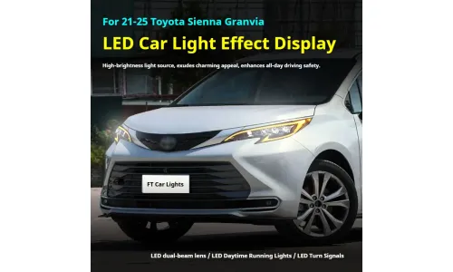 Фары передние LED с ходовыми огнями для Toyota Sienna Granvia (2021-2025), комплект, комплект, FT Carlight Carlight — фото 5