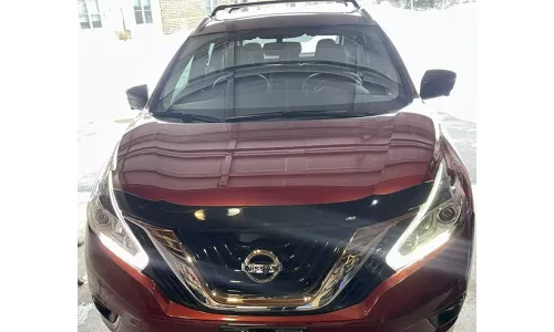 Защита капота дефлектор AVS Smoke AeroSkin для Nissan Murano 15–2024 годов выпуска — фото 1