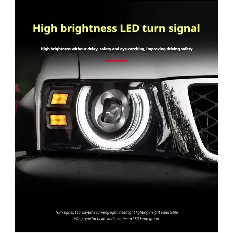 Фары передние LED с ходовыми огнями для Nissan Patrol Y61 (2005-2022), комплект, комплект, FT Carlight Carlight — фото 4