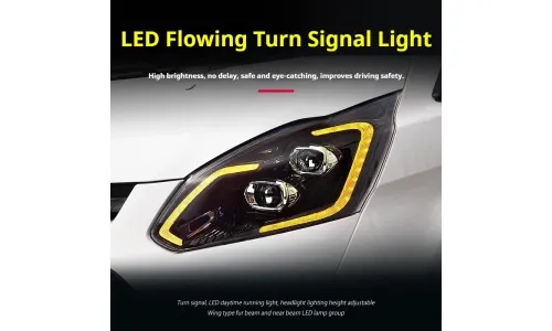 Фары передние LED с ходовыми огнями для Ford Tourneo Custom / Transit V362 (2016-2022), комплект, комплект, FT Carlight Carlight — фото 3