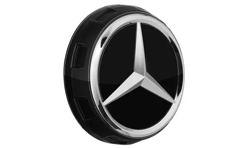 Центральный колпачок AMG в дизайне центральной гайки, 71,8 мм, черный, Mercedes — фото 1