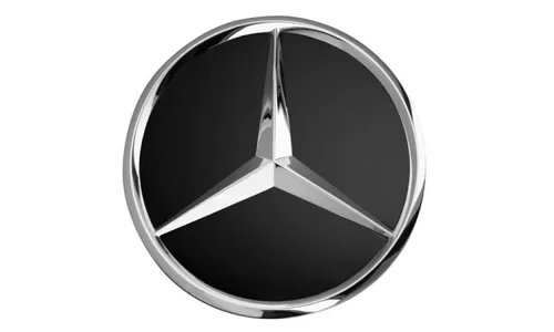 Центральный колпачок с объемной звездой, 71,8 мм, черный, Mercedes — фото 1