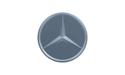 Центральный колпачок с объемной звездой для Mercedes-Benz C-Class S206, 66,8 мм, матовый серый Himalaya, Mercedes — фото 4
