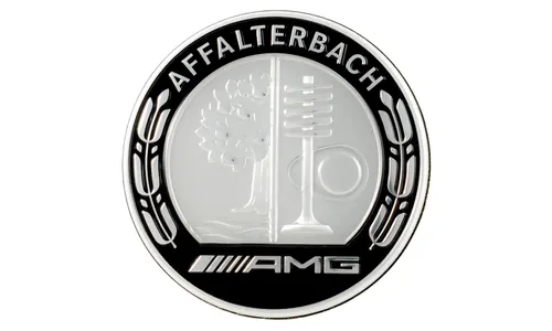 Эмблема AMG Affalterbach на передний бампер, серебристая, Mercedes-Benz C-class W206/S206 — фото 1