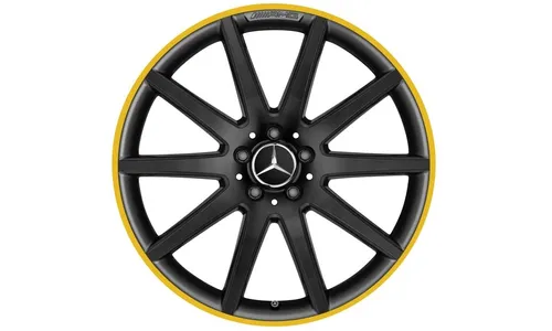 Колесный диск AMG 8J×20 ET43,5 для Mercedes-Benz GLA 156, передняя и задняя оси, черный, матовый — фото 1