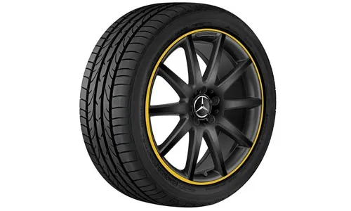 Колесный диск AMG 8J×20 ET43,5 для Mercedes-Benz GLA 156, передняя и задняя оси, черный, матовый — фото 2