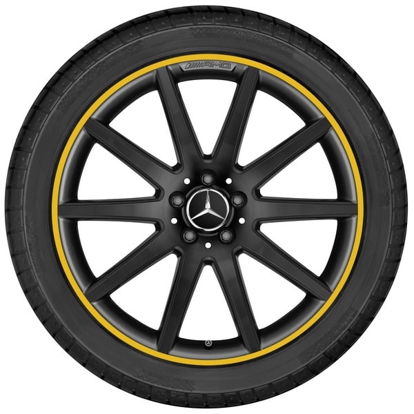 Колесный диск AMG 8J×20 ET43,5 для Mercedes-Benz GLA 156, передняя и задняя оси, черный, матовый — фото 3