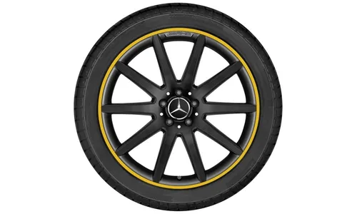 Колесный диск AMG 8J×20 ET43,5 для Mercedes-Benz GLA 156, передняя и задняя оси, черный, матовый — фото 3