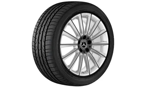 Колесный диск AMG 8J×19 ET43,5 для Mercedes-Benz GLA 156, передняя и задняя оси, белый, с алмазной проточкой, многоспицевый — фото 2