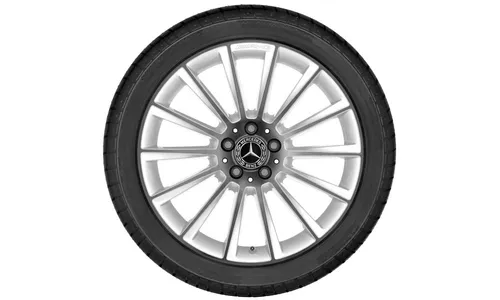 Колесный диск AMG 8J×19 ET43,5 для Mercedes-Benz GLA 156, передняя и задняя оси, белый, с алмазной проточкой, многоспицевый — фото 3