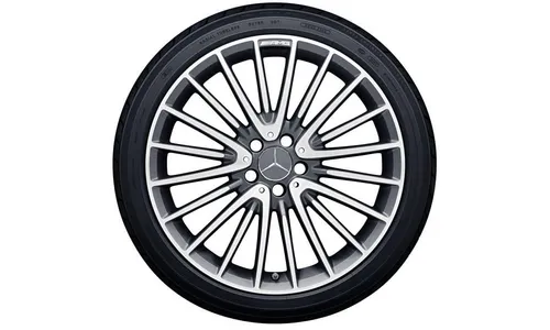 Колесный диск AMG 8J×20 ET43,5 для Mercedes-Benz GLA 156, передняя и задняя оси, титаново-серый, многоспицевый — фото 1