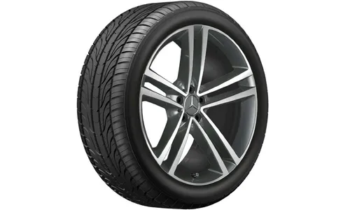 Колесный диск 10J×21 ET54 для Mercedes-Benz C167/V167, передняя ось, гималайский серый, 5 двойных спиц — фото 1