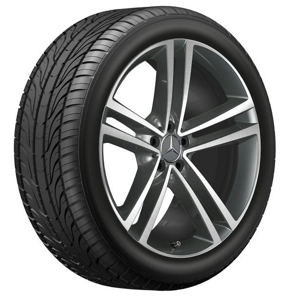 Колесный диск 10J×21 ET54 для Mercedes-Benz GLE 167, передняя ось, серый Himalaya, с алмазной проточкой — фото 2