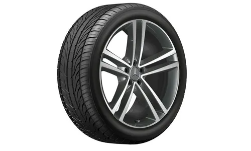 Колесный диск 10J×21 ET54 для Mercedes-Benz GLE 167, передняя ось, серый Himalaya, с алмазной проточкой — фото 2