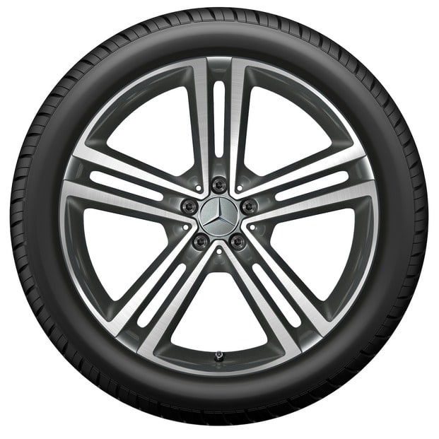 Колесный диск 10J×21 ET54 для Mercedes-Benz GLE 167, передняя ось, серый Himalaya, с алмазной проточкой — фото 3