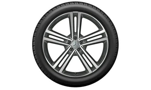 Колесный диск 10J×21 ET54 для Mercedes-Benz GLE 167, передняя ось, серый Himalaya, с алмазной проточкой — фото 3