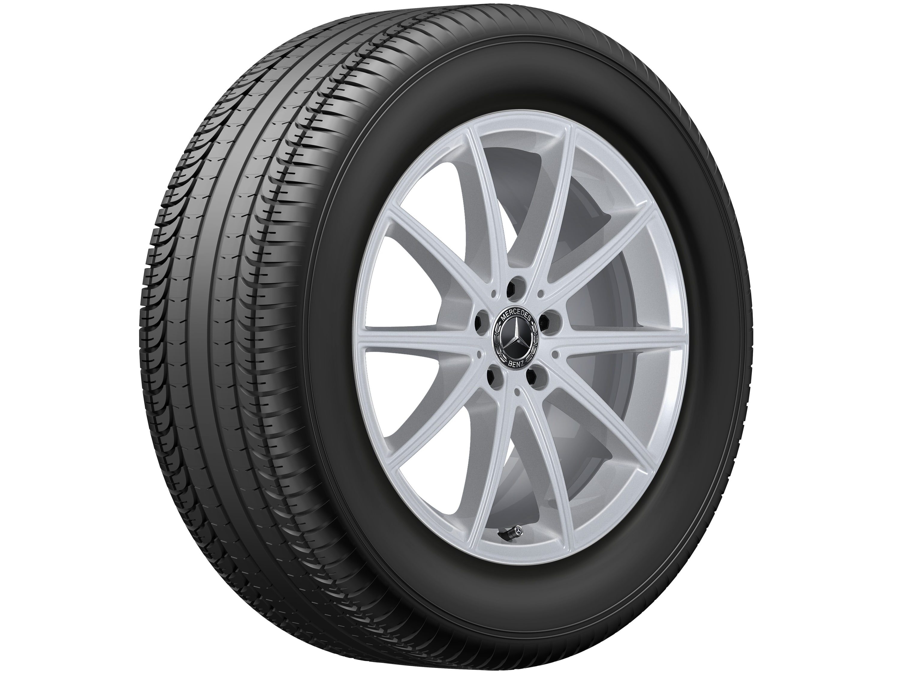 Колесный диск 8,5J×19 ET42 для Mercedes-Benz GLE 167, задняя ось, серебристый Vanadium Silver, 10 спиц — фото 4