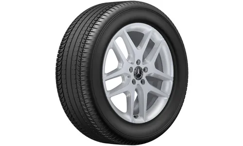 Колесный диск 8,5J×19 ET62,5 для Mercedes-Benz GLS 167, передняя и задняя оси, серебристый Vanadium Silver, 5 двойных спиц — фото 2