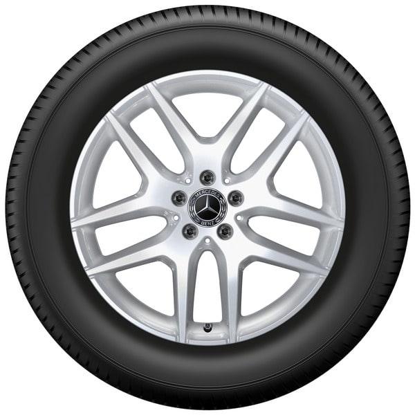 Колесный диск 8,5J×19 ET62,5 для Mercedes-Benz GLS 167, передняя и задняя оси, серебристый Vanadium Silver, 5 двойных спиц — фото 3