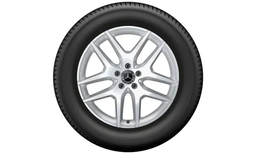 Колесный диск 8,5J×19 ET62,5 для Mercedes-Benz GLS 167, передняя и задняя оси, серебристый Vanadium Silver, 5 двойных спиц — фото 3