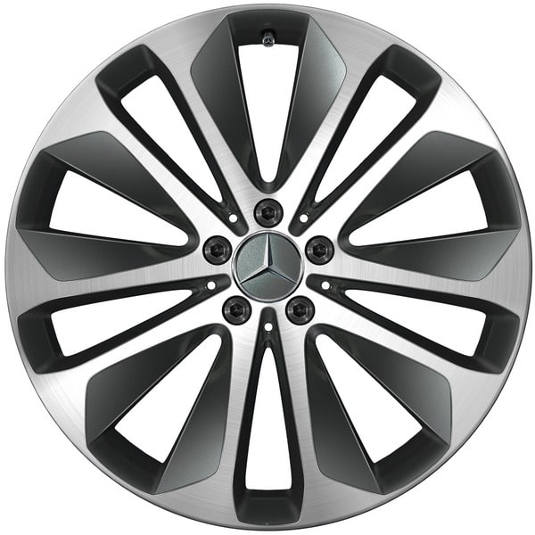 Колесный диск 8,5J×20 ET55,5 для Mercedes-Benz GLE 167, передняя ось, серый Himalaya, с алмазной проточкой, 10 спиц — фото 1