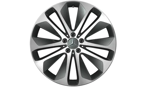 Колесный диск 8,5J×20 ET55,5 для Mercedes-Benz GLE 167, передняя ось, серый Himalaya, с алмазной проточкой, 10 спиц — фото 1